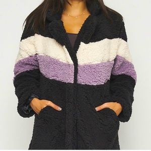 Love Tree Sherpa Knee Length Coat